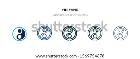 yin yang icon in different style vector illustration. two colored and black yin yang vector icons designed in filled, outline, line and stroke style can be used for web, mobile, ui
