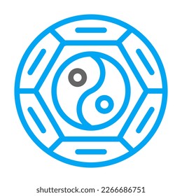 yin and yang icon duocolor blue style chinese new year illustration vector perfect. Icon sign from modern collection for web. Nice design perfect