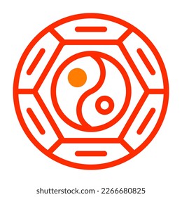 yin and yang icon duotone red style chinese new year illustration vector perfect. Icon sign from modern collection for web. Nice design perfect