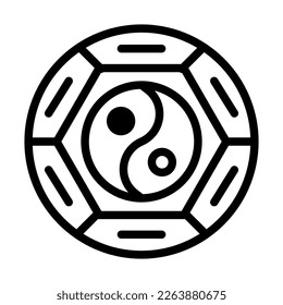 yin and yang icon duotune black style chinese new year illustration vector perfect. Icon sign from modern collection for web. Nice design perfect