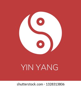  Yin yang icon. Editable  Yin yang icon for web or mobile.