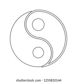 yin yang icon. Element of cyber security for mobile concept and web apps icon. Thin line icon for website design and development, app development