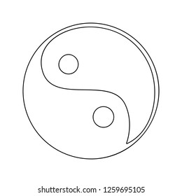 Yin Yang icon. Element of SPA for mobile concept and web apps icon. Thin line icon for website design and development, app development