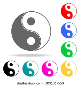 yin yang icon. Elements in multi colored icons for mobile concept and web apps. Icons for website design and development, app development on white background