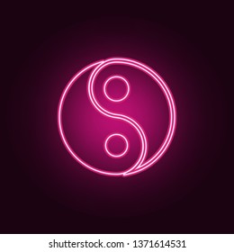 yin yang icon. Elements of Web in neon style icons. Simple icon for websites, web design, mobile app, info graphics