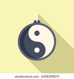 Yin yang icon flat vector. Unity east symbol. Harmony balance