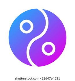 yin and yang icon gradient purple style chinese new year illustration vector perfect. Icon sign from modern collection for web. Nice design perfect
