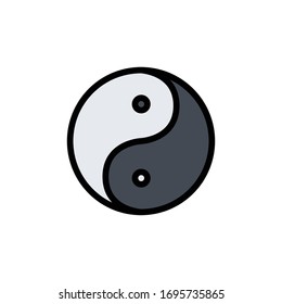 Yin Yang Icon for Graphic Design Projects