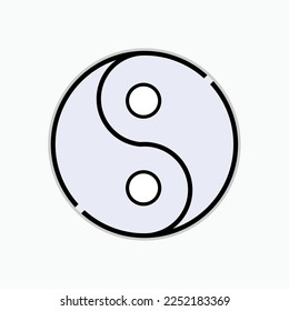 Yin Yang Icon. Harmony, Balance Symbol - Vector.
