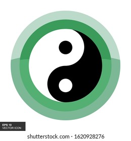 Yin yang icon of harmony vector. Vector illustration