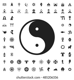 Yin yang icon illustration isolated vector sign symbol