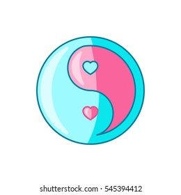 yin yang icon illustration isolated vector sign symbol