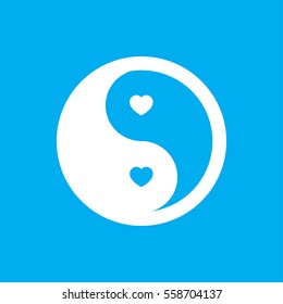yin yang icon illustration isolated vector sign symbol