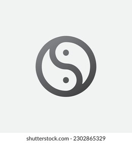 Yin Yang Icon Illustration Symbol Vector