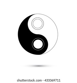 Yin Yang icon isolated on a white background, stylish vector illustration for web design