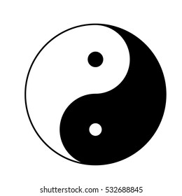 yin yang icon isolated on white background. yin yang sign. 