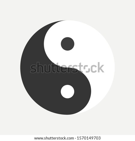 Yin yang icon isolated on white background. Vector illustration. Eps 10.
