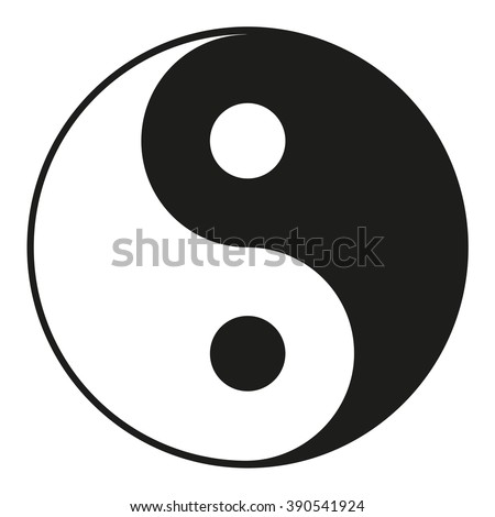 Yin Yang icon isolated on a white background, stylish vector illustration for web design