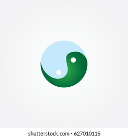 yin yang icon  logo 