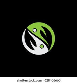 yin yang icon logo