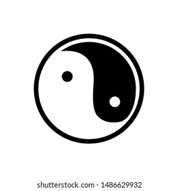 yin yang icon logo vector design template