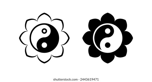 Yin Yang icon. for mobile concept and web design. vector illustration