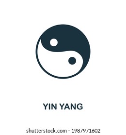 Yin Yang icon. Monochrome simple element from fortune teller collection. Creative Yin Yang icon for web design, templates, infographics and more