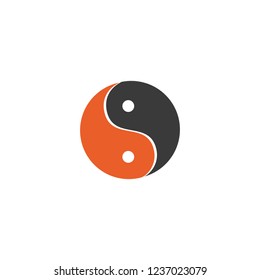 yin yang icon on white background