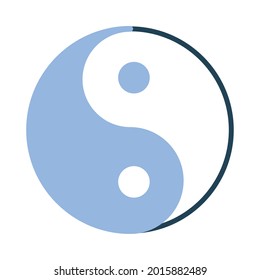 yin yang icon on white background