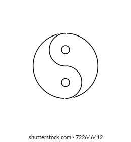 yin yang icon on white background