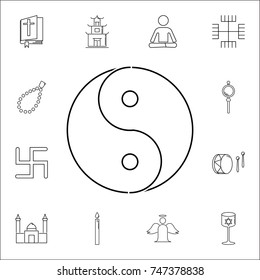 yin yang icon. Set of religion icons. Web Icons Premium quality graphic design. Signs, outline symbols collection, simple icons for websites, web design, mobile app on white background