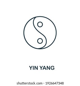 Icono de Yin Yang. Elemento simple de la colección de religión. Icono de Yin Yang creativo para diseño web, plantillas, infografías y más