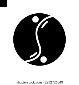 yin yang icon solid style vector