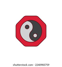 the yin yang icon is suitable for your web, apk or project with a chinese new year theme