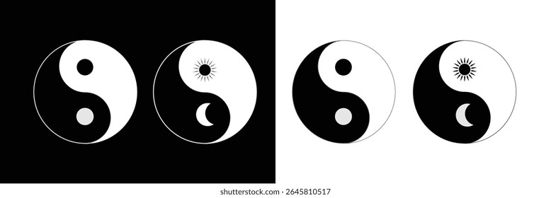 Ícone Yin Yang, símbolo de harmonia e equilíbrio