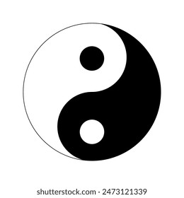 yin yang icon symbol of Light and Darkness