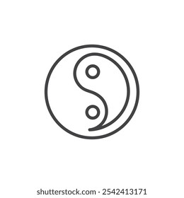 Yin yang icono Símbolo marca en estilo lleno