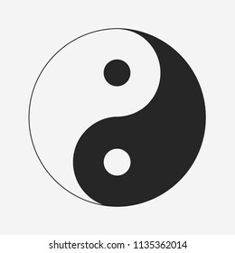 Yin Yang icon. Yin Yang symbol. Stock Vector illustration.