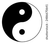 Yin Yang icon symbol. Vector illustration