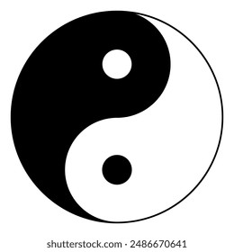 Yin Yang icon symbol. Vector illustration