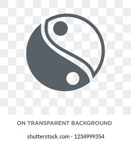 Yin Yang icon. Trendy flat vector Yin Yang icon on transparent background from Religion collection. 