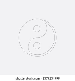 Yin Yang icon vector