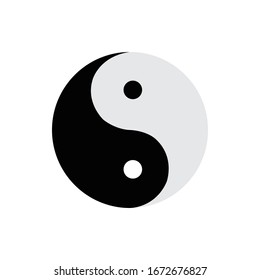 Yin yang icon vector, vector.