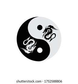 Yin yang icon vector, vector.