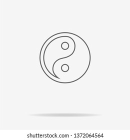 Yin and yang icon. Vector concept illustration for design.