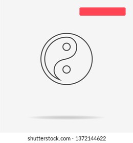 Yin and yang icon. Vector concept illustration for design.