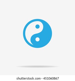 Yin and yang icon. Vector concept illustration for design.