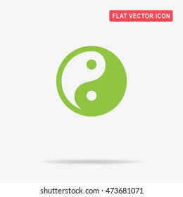 Yin and yang icon. Vector concept illustration for design.