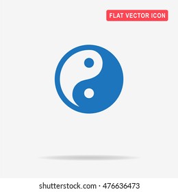 Yin and yang icon. Vector concept illustration for design.