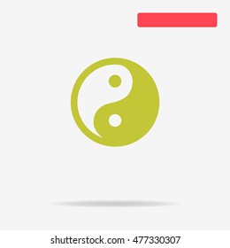 Yin and yang icon. Vector concept illustration for design.